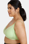 Zivame True Curv Double Layered Non Wired Full Coverage Super Support Bra - Jade Lime — thumbnail 3