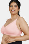 Zivame True Curv Double Layered Non Wired Full Coverage Super Support Bra - Misty Rose — thumbnail 3