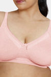 Zivame True Curv Double Layered Non Wired Full Coverage Super Support Bra - Misty Rose — thumbnail 4