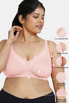 Zivame True Curv Double Layered Non Wired Full Coverage Super Support Bra - Misty Rose — thumbnail 5
