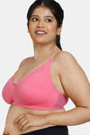 Zivame True Curv Double Layered Non Wired Full Coverage Super Support Bra - Pink Lemonade — thumbnail 3