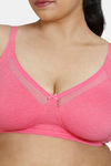 Zivame True Curv Double Layered Non Wired Full Coverage Super Support Bra - Pink Lemonade — thumbnail 4
