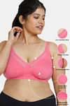 Zivame True Curv Double Layered Non Wired Full Coverage Super Support Bra - Pink Lemonade — thumbnail 5