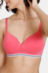 Zivame Beautiful Basics Padded Non Wired 3/4th Coverage T-Shirt Bra - Fruit Dove — thumbnail 4