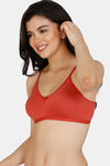 Zivame Double Layered Non Wired 3/4th Coverage T-Shirt Bra - Dusty Cedar — thumbnail 4