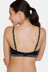 Zivame Shine & Shimmer Double Layered Non Wired 3/4th Coverage T-Shirt Bra - Anthracite — thumbnail 2