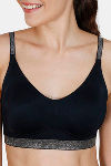 Zivame Shine & Shimmer Double Layered Non Wired 3/4th Coverage T-Shirt Bra - Anthracite — thumbnail 4