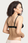 Zivame Flirty Pop Double Layered Wired Low Coverage Bra - Jet Black — thumbnail 2
