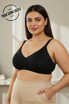 Zivame True Curv Laminated Cup Non Wired Full Coverage Super Support Bra - Black — thumbnail 1
