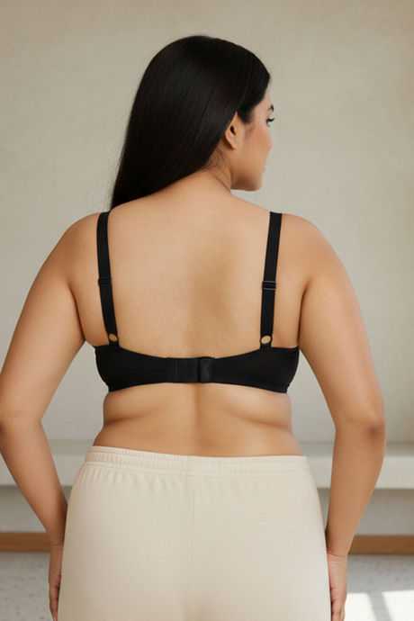 Zivame True Curv Laminated Cup Non Wired Full Coverage Super Support Bra - Black — image 2