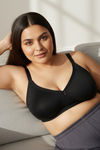 Zivame True Curv Laminated Cup Non Wired Full Coverage Super Support Bra - Black — thumbnail 4
