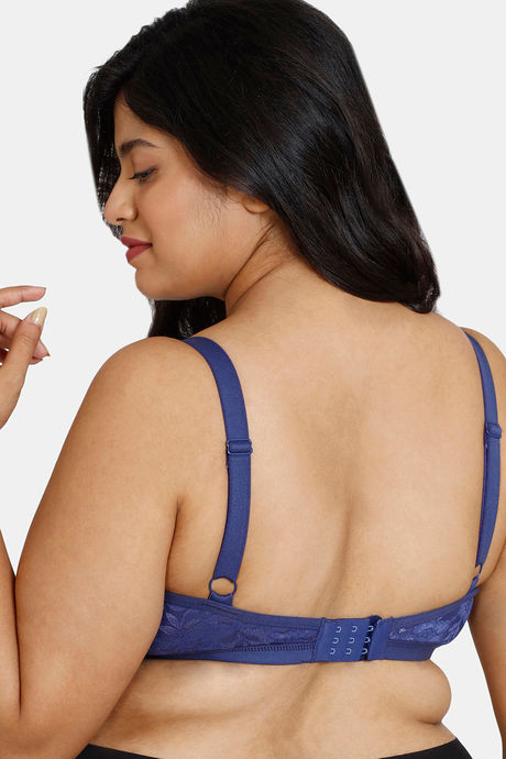 Zivame True Curv Laminated Cup Non Wired Full Coverage Super Support Bra - Deep Cobalt — image 2