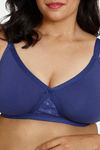 Zivame True Curv Laminated Cup Non Wired Full Coverage Super Support Bra - Deep Cobalt — thumbnail 4