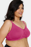 Zivame True Curv Laminated Cup Non Wired Full Coverage Super Support Bra - Red Violet — thumbnail 3