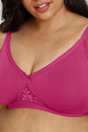 Zivame True Curv Laminated Cup Non Wired Full Coverage Super Support Bra - Red Violet — thumbnail 4