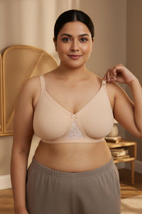 Zivame True Curv Laminated Cup Non Wired Full Coverage Super Support Bra - Skin — thumbnail 2
