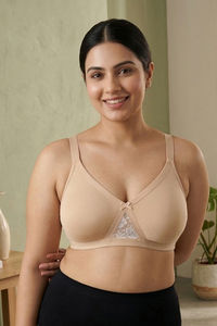 Zivame True Curv Laminated Cup Non Wired Full Coverage Super Support Bra - Skin — thumbnail 3