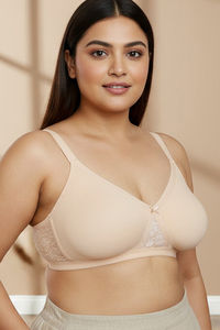 Zivame True Curv Laminated Cup Non Wired Full Coverage Super Support Bra - Skin — thumbnail 6