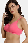 Zivame Double Layered Non Wired 3/4th Coverage Maternity / Nursing Bra - Carmine — thumbnail 3