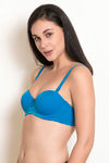 Zivame Padded Wired Medium Coverage Strapless Bra - Mykonos Blue — thumbnail 2