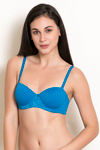 Zivame Padded Wired Medium Coverage Strapless Bra - Mykonos Blue — thumbnail 4