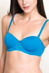 Zivame Padded Wired Medium Coverage Strapless Bra - Mykonos Blue — thumbnail 6