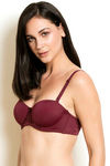Zivame Padded Wired Medium Coverage Strapless Bra - Zinfandel — thumbnail 2