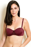 Zivame Padded Wired Medium Coverage Strapless Bra - Zinfandel — thumbnail 4