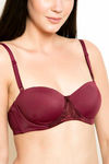 Zivame Padded Wired Medium Coverage Strapless Bra - Zinfandel — thumbnail 6