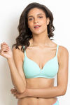 Zivame Padded Non Wired 3/4th Coverage T-Shirt Bra - Aruba Blue — thumbnail 2