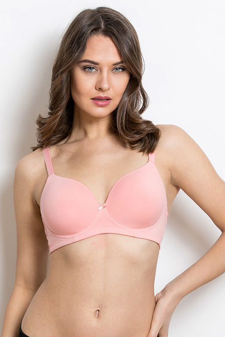 Zivame Padded Non Wired 3/4th Coverage T-Shirt Bra - Quartz Pink — image 2