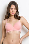 Zivame Padded Non Wired 3/4th Coverage T-Shirt Bra - Quartz Pink — thumbnail 2