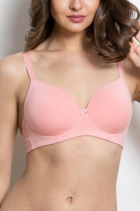 Zivame Padded Non Wired 3/4th Coverage T-Shirt Bra - Quartz Pink — image 5