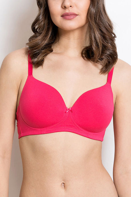 Zivame Padded Non Wired 3/4th Coverage T-Shirt Bra - Raspberry — image 5