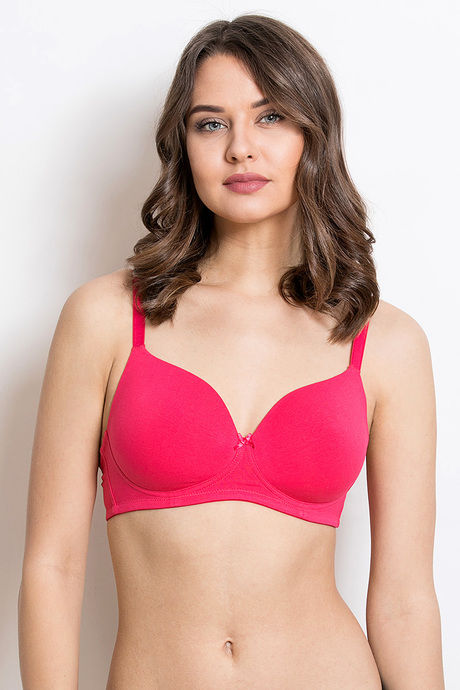 Zivame Padded Non Wired 3/4th Coverage T-Shirt Bra - Raspberry — image 6