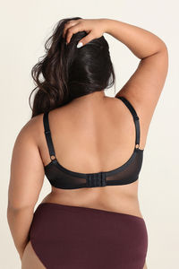 Zivame True Curv Double Layered Non Wired Full Coverage Minimiser Bra - Black — thumbnail 3