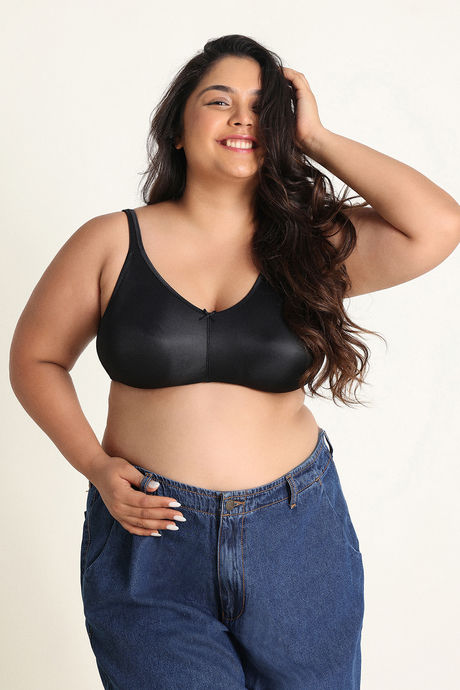 Zivame True Curv Double Layered Non Wired Full Coverage Minimiser Bra - Black — image 4
