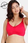 Zivame True Curv Beautiful Basics Double Layered Non Wired Full Coverage Super Support Bra - Barberry — thumbnail 1