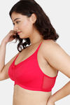 Zivame True Curv Beautiful Basics Double Layered Non Wired Full Coverage Super Support Bra - Barberry — thumbnail 3