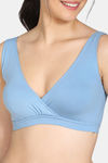Zivame Double Layered Non Wired High Coverage Nursing Sleep Bra - Pacific Coast — thumbnail 4