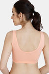 Zivame Double Layered Non Wired High Coverage Nursing Sleep Bra - Peach Pearl — thumbnail 2