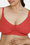 Zivame True Curv Maternity Double Layered Non Wired Full Coverage Nursing Bra - Dusty Cedar — thumbnail 4