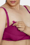 Zivame True Curv Maternity Double Layered Non Wired Full Coverage Nursing Bra - Raspberry Radiance — thumbnail 5