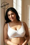 Zivame True Curv Maternity Double Layered Non Wired Full Coverage Nursing Bra - White — thumbnail 1