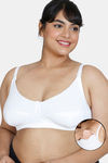 Zivame True Curv Maternity Double Layered Non Wired Full Coverage Nursing Bra - White — thumbnail 2