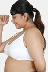 Zivame True Curv Maternity Double Layered Non Wired Full Coverage Nursing Bra - White — thumbnail 4