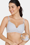 Zivame Maternity Padded Non Wired 3/4TH Coverage Maternity / Nursing Bra - Grey Melange — thumbnail 1