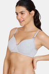 Zivame Maternity Padded Non Wired 3/4TH Coverage Maternity / Nursing Bra - Grey Melange — thumbnail 4