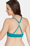 Zivame Modern Grounds Push-Up Wired Medium Coverage Pretty Back Bra - Harbor Blue — thumbnail 2