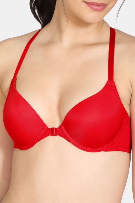 Zivame Modern Grounds Push-Up Wired Medium Coverage Pretty Back Bra - Lipstick Red — image 4